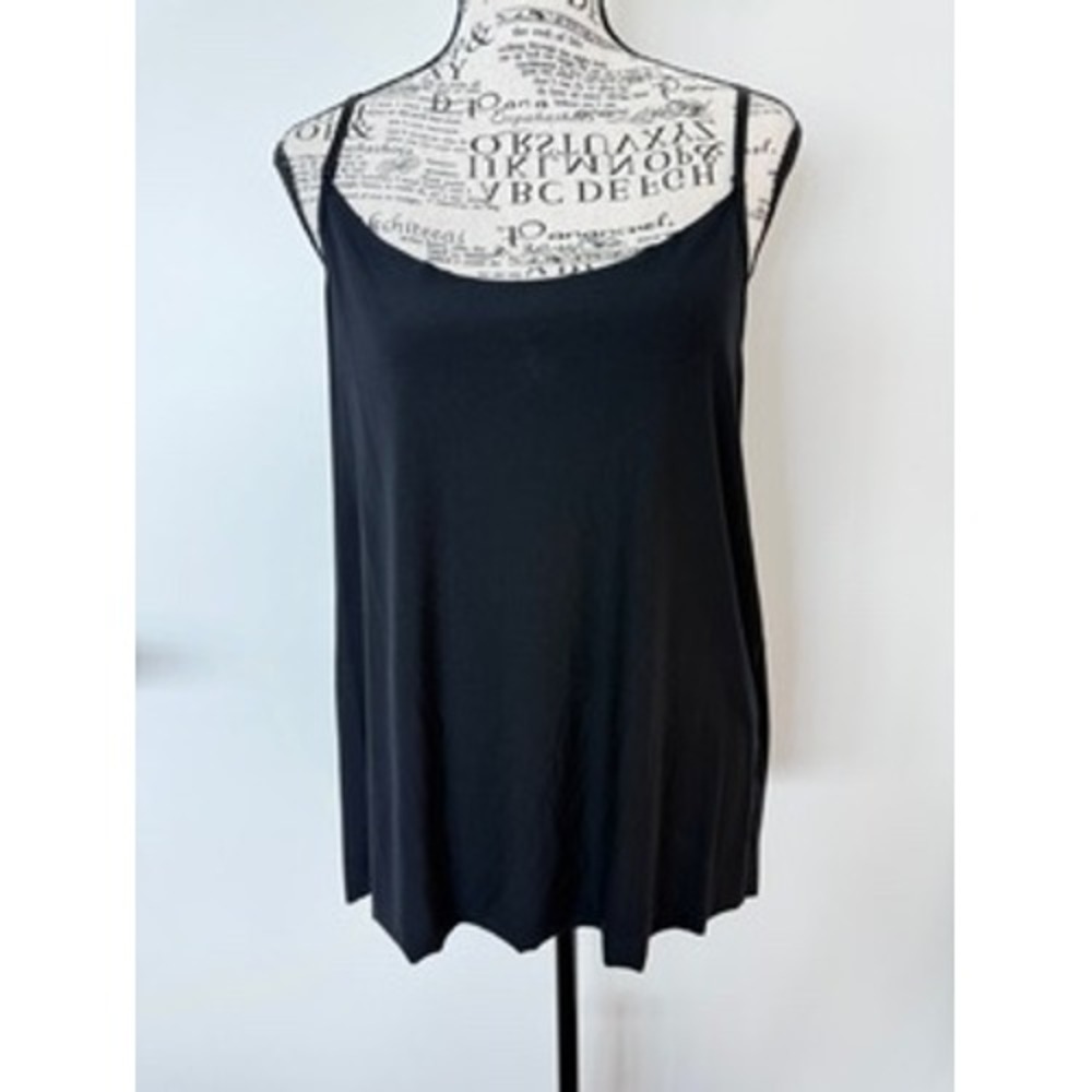 Commando Butter Cami Black Micro Modal Adjustable Strap Camisole Top XL